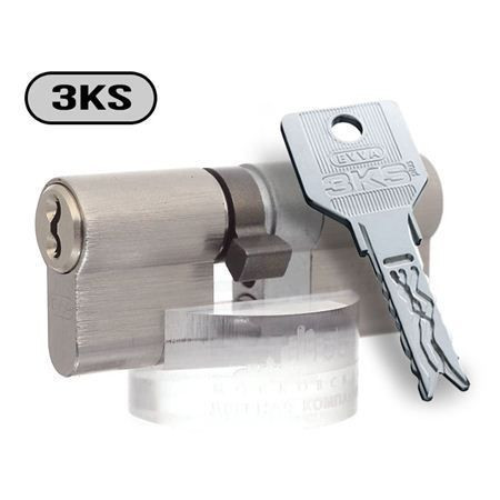 Цилиндр Evva 3KS 142 мм 66x76 ключ-ключ (никель)