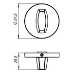 Фиксатор Armadillo (Армадилло) WC-BOLT BK6 URS CP-8 (xром)