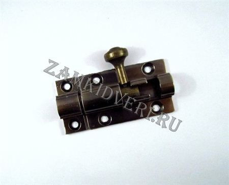 Шпингалет дверной KL-410 AB (бронза)