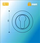 Накладка под цилиндр MSM R1 WH/PB (белый/полированная латунь)