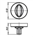Фиксатор Armadillo (Армадилло) WC-BOLT BK6 URB AB-7 (бронза)