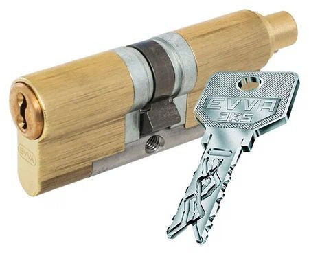 Цилиндр Evva 3KS 62 мм 31x31 ключ-вертушка (латунь)