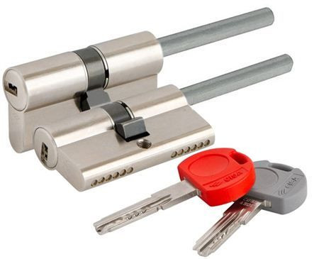Механизм цилиндровый Cisa Asix Pro 75 мм (45*30Ш) кл/шток (никель)