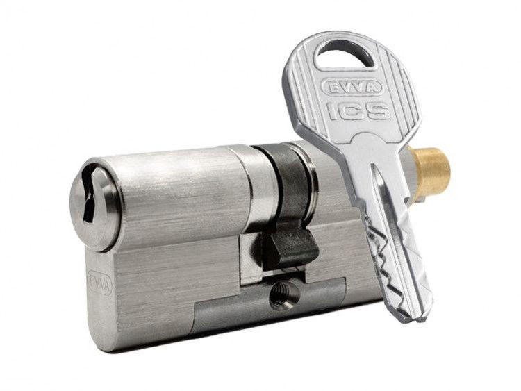 Цилиндр Evva ICS 92 мм 36x56 ключ-вертушка (никель)