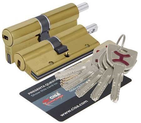 Механизм цилиндровый Cisa AP4-S 30*40 кл/верт. (латунь)