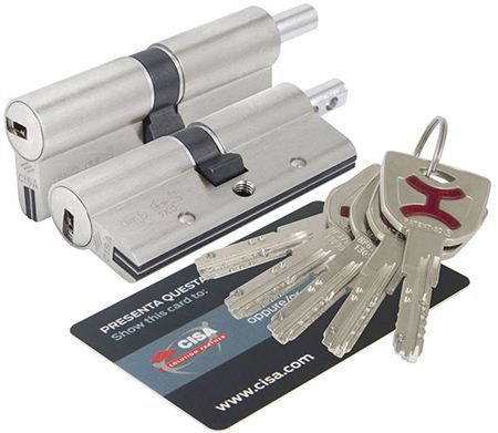 Механизм цилиндровый Cisa AP4-S 45*45 кл/верт. (никель)