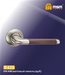 Ручки раздельные MSM R420 SN/AW (Матовый никель/Дуб)  на круглом основании