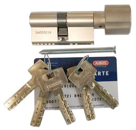 Механизм цилиндровый Abus Bravus 4000 MX (Абус) 90 мм (55*35) никель, кл/вертушка