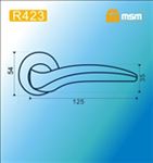 Ручки раздельные MSM R423 PB1/SB1 ( Полированная латунь1/Матовая латунь1) на круглом основании