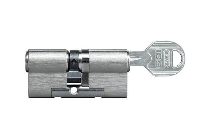 Цилиндр Evva ICS 102 мм 31x71 ключ-ключ (никель)
