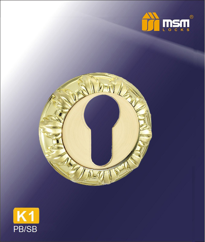 Накладка под цилиндр MSM K1 PB/SB (полированная латунь/матовая латунь)